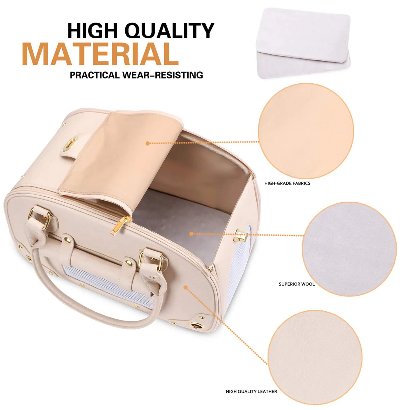 Water Resistant vs Waterproof: Splash Proof Pet Bag  - detail view supplied by QUANZHOU JUNYUAN BAGS
