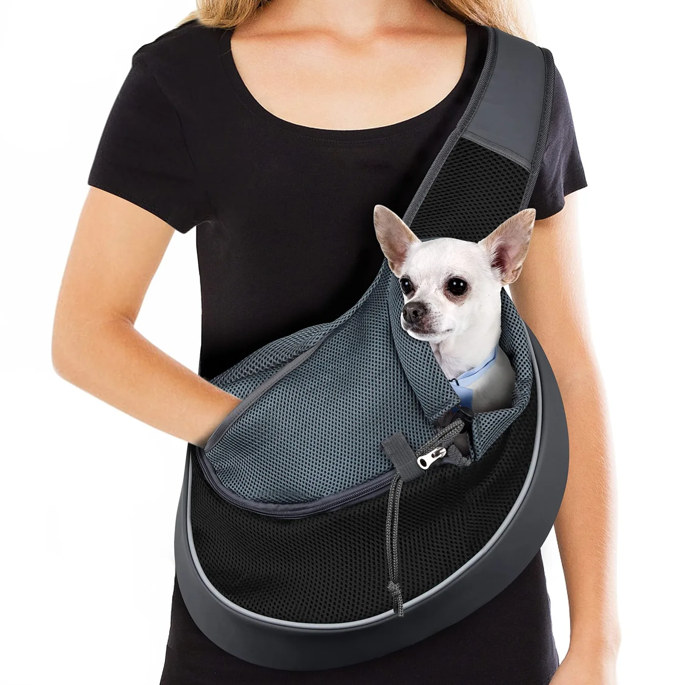 Pet Sling Bag: Close to Pet - detail view supplied by QUANZHOU JUNYUAN BAGS